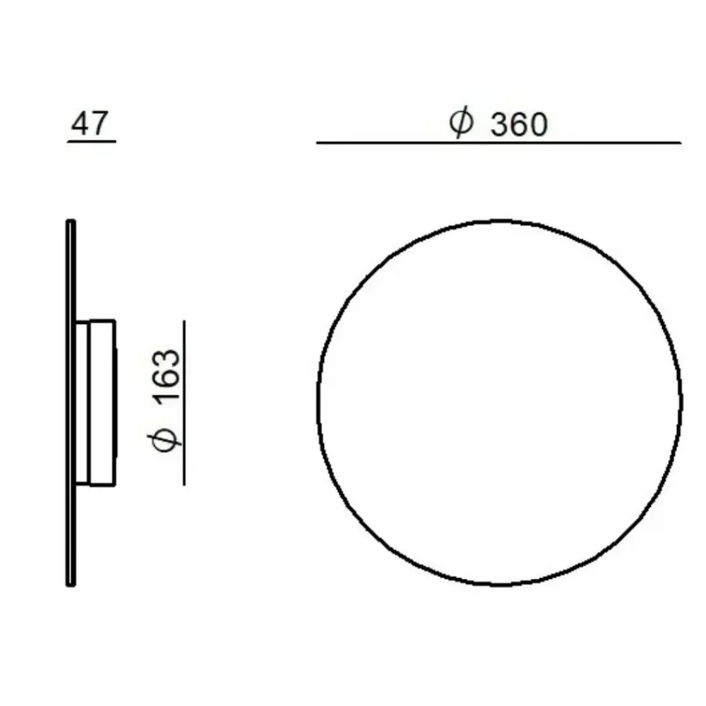 Applique Da Parete-Linea Light gemini applique da parete rotonda nera led 26w 2700k