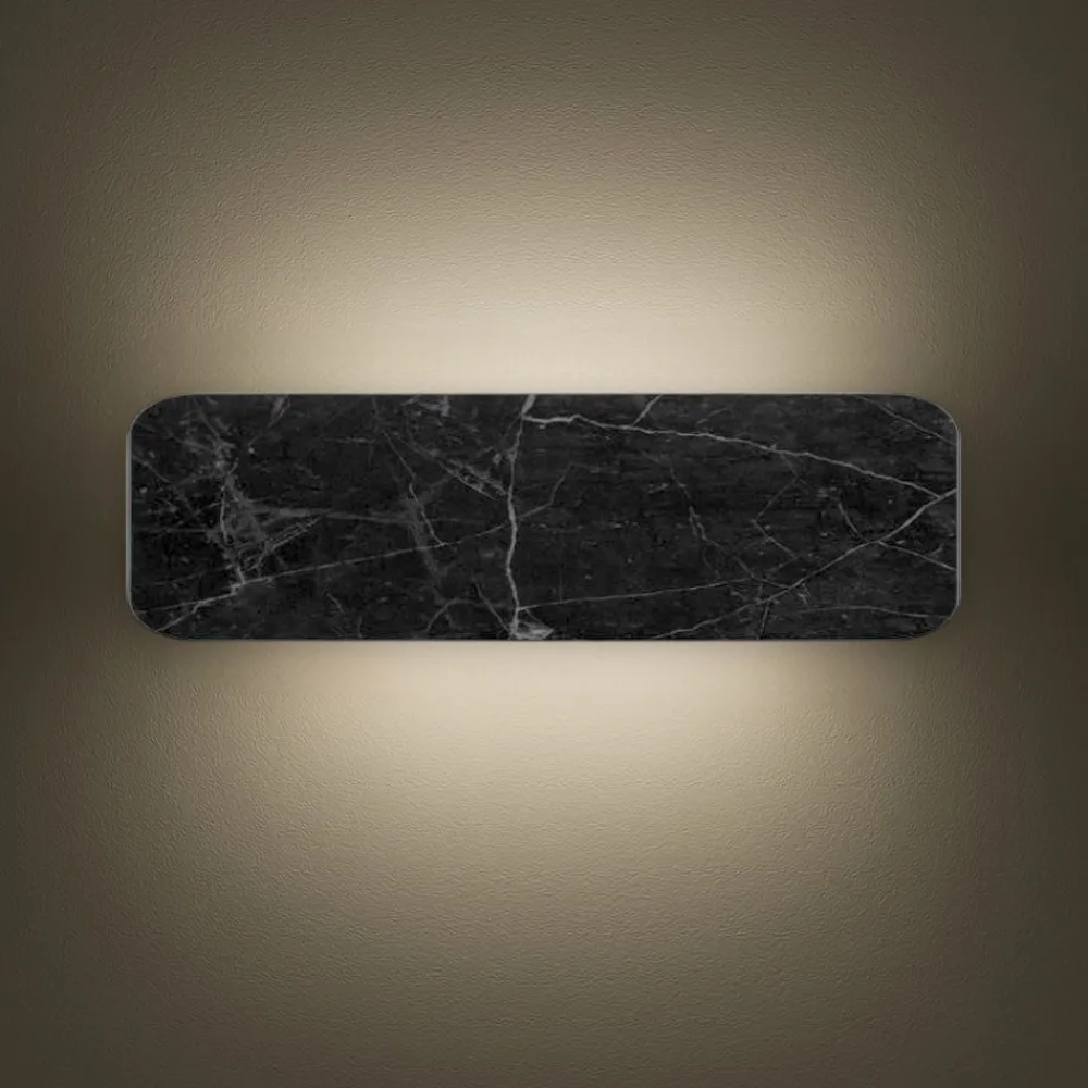 Applique Da Parete-Linea Light gemini w1 applique ledq 3000k marmo nero 39cm