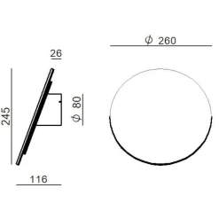Applique Da Parete-Linea Light gemini w2 applique per parete led 3000k bianco
