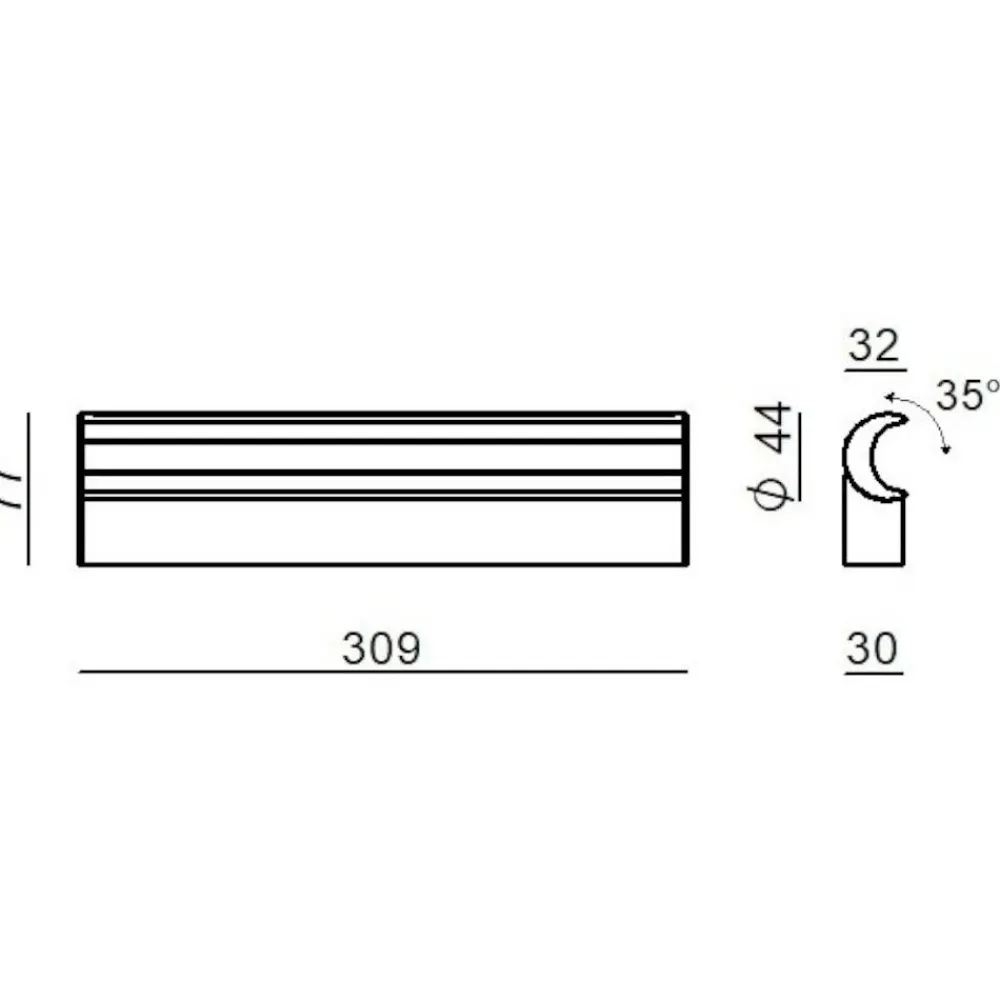 Applique Da Bagno-Linea Light halpipe 2 applique bagno led 3000k nera ip44