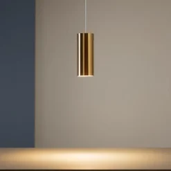 Lampade A Sospensione-Linea Light lampada birba a sospensione cilindro ottone lucido