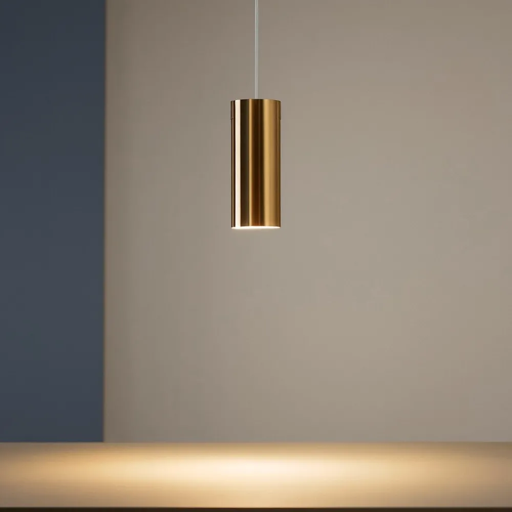 Lampade A Sospensione-Linea Light lampada birba a sospensione cilindro ottone lucido