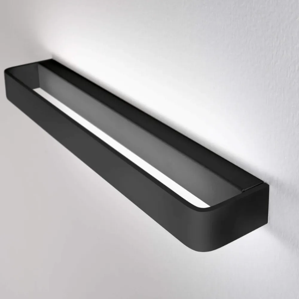 Applique Da Parete-Linea Light metal applique led 20w 3000k nero moderna