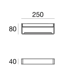 Applique Da Parete-Linea Light metal applique led 11w 3000k bianca moderna