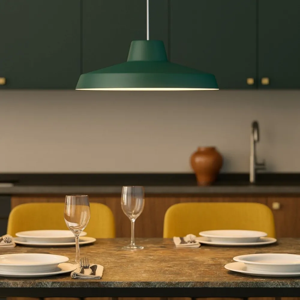 Lampadari Cucina-Linea Light miguel lampadario da cucina verde led 3000k