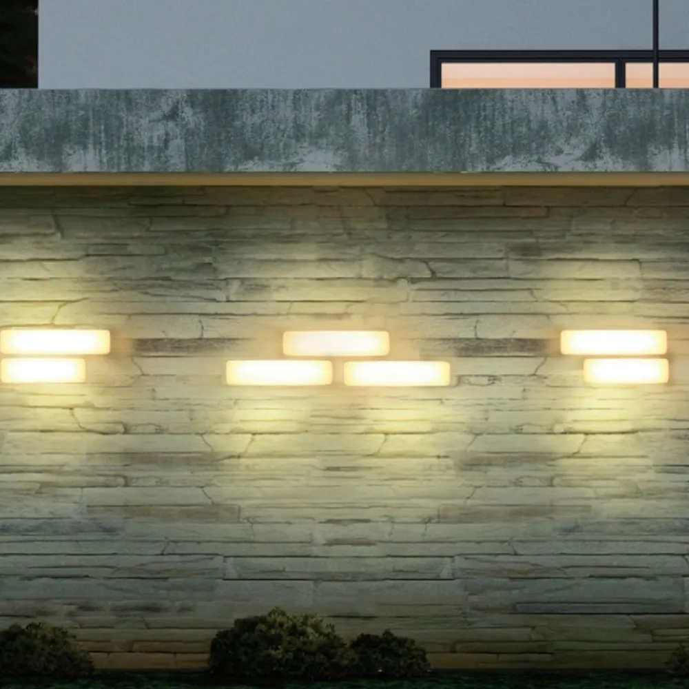 Plafoniere Da Esterno-Linea Light mywhite plafoniera per esterno rettangolare led 11w 3000k ip65