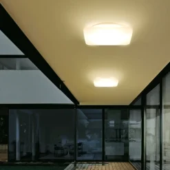 Plafoniere Da Esterno-Linea Light mywhite q plafoniera da esterno quadrata bianca led 10w 3000k