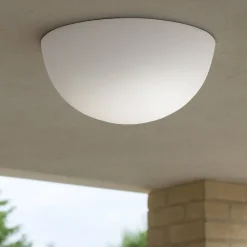 Plafoniere Da Esterno-Linea Light ohps! plafoniera per esterno semisfera bianca 50cm ip65