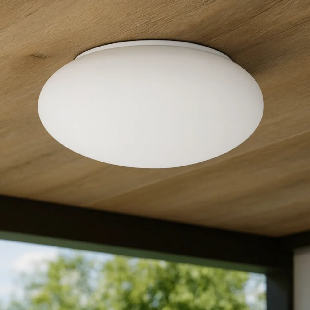 Plafoniere Da Esterno-Linea Light oh! smash s65 plafoniera led da esterno 38 cm sfera bianca ip65