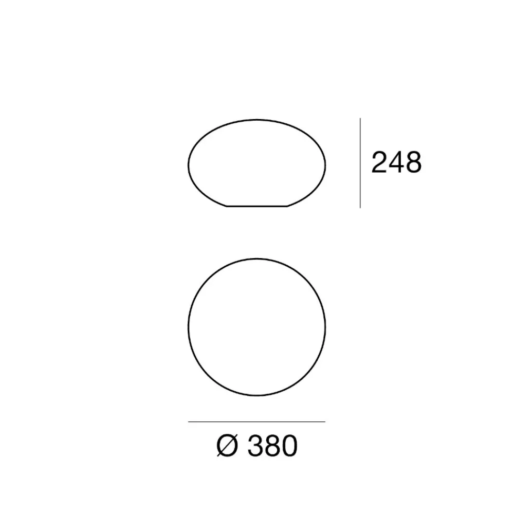 Plafoniere Da Esterno-Linea Light oh! smash s65 plafoniera led da esterno 38 cm sfera bianca ip65