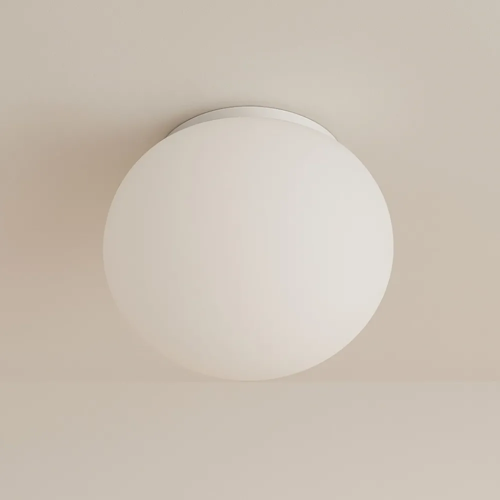 Plafoniere Da Esterno-Linea Light oh! s65 plafoniera da esterno moderna sfera bianca ip65