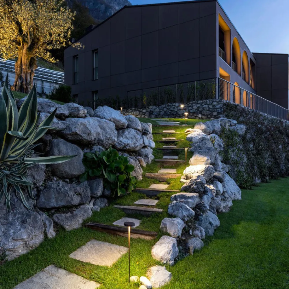 Lampioni Da Giardino-Linea Light pistillo lampione da giardino marrone ip65 led 3000k
