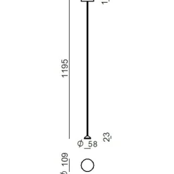 Lampioni Da Giardino-Linea Light pistillo lampione da giardino nero ip65 led h119cm