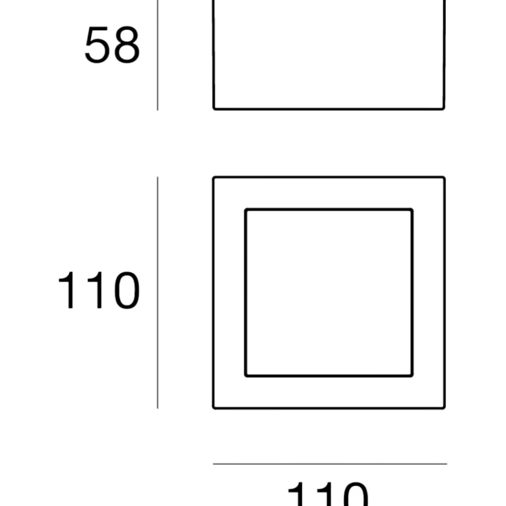Plafoniere Moderne-Linea Light plafoniera bianca box sq quadrata led 7w 3000k