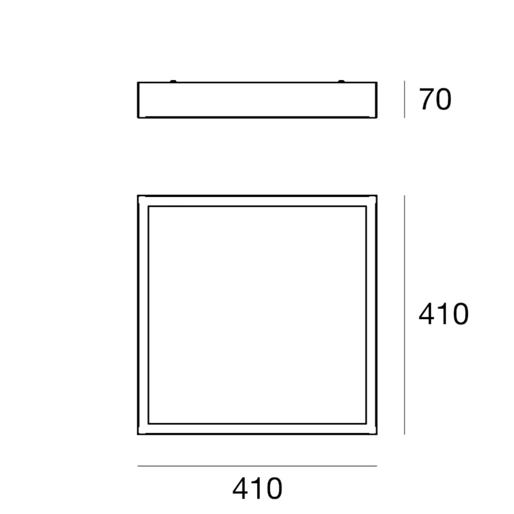 Plafoniere Moderne-Linea Light plafoniera led box sq bianca 31w 3000k
