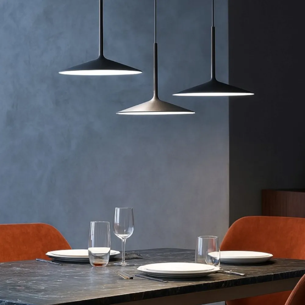 Lampadari Moderni-Linea Light poe nero lampadario moderno led 19w 3000k