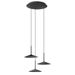 Lampadari Moderni-Linea Light poe nero lampadario moderno led 19w 3000k