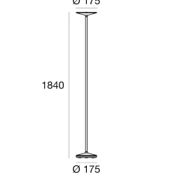 Lampade Da Terra-Linea Light poe piantana grigio led 25w 3000k design moderno