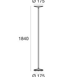 Lampade Da Terra-Linea Light poe piantana led 25w 3000k moderna bianca