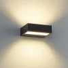 Applique Da Parete-Linea Light regolo applique nera led 3000k doppia emissione