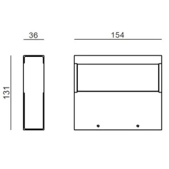 Applique Da Parete-Linea Light regolo applique nera led 3000k doppia emissione