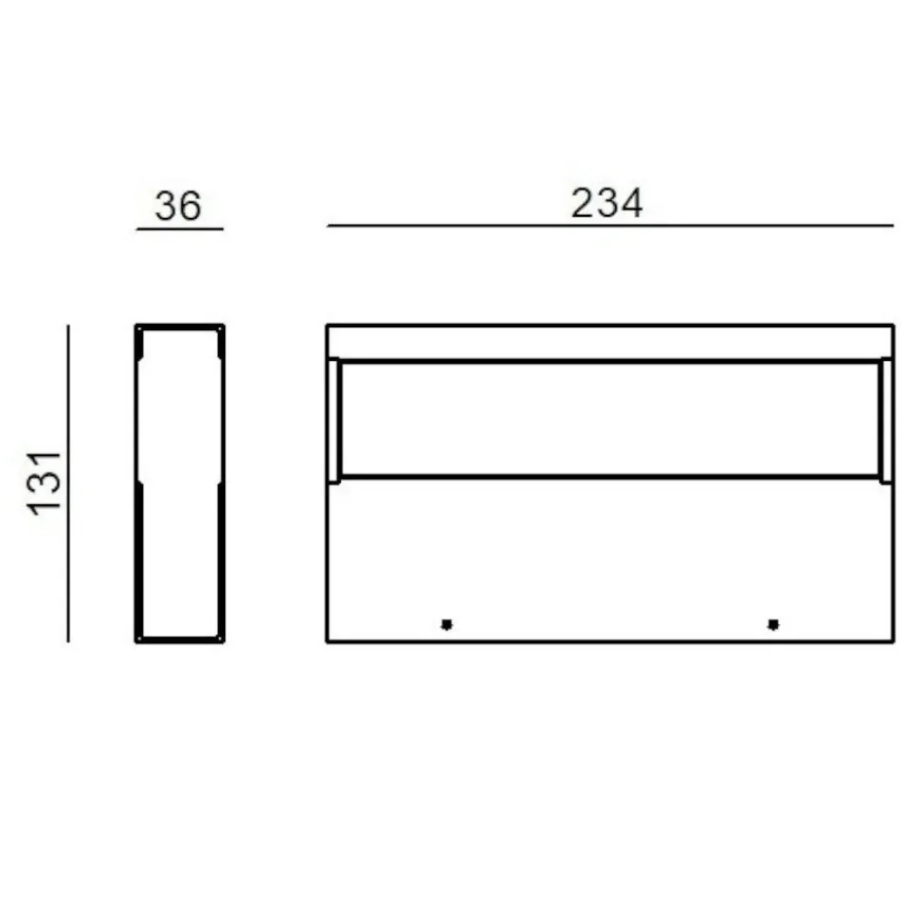 Applique Da Parete-Linea Light regolo v2 applique nera led 3000k