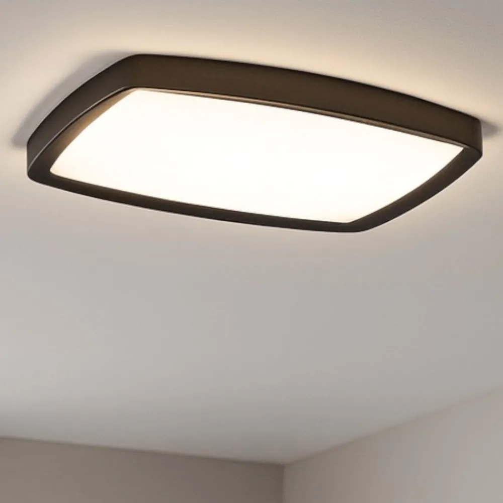 Plafoniere Moderne-Linea Light reiki plafoniera moderna nera led 42w 3000k quadrata