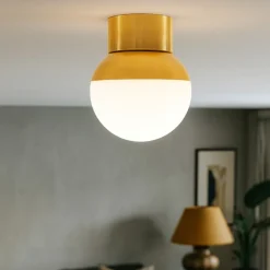 Plafoniere Moderne-Linea Light rossini plafoniera da soffitto oro led 6w 3000k