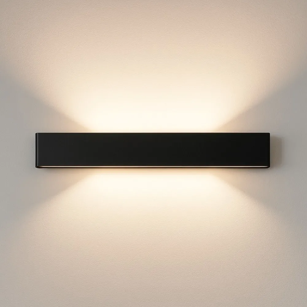 Applique Da Parete-Linea Light satori applique led 3000k moderna nera 58cm