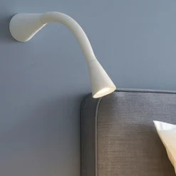 Applique Camera Da Letto-Linea Light snake w1 applique led 2w 3000k bianco orientabile