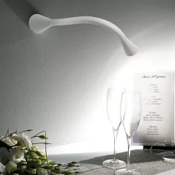 Applique Camera Da Letto-Linea Light snake w1 applique led 2w 3000k bianco orientabile