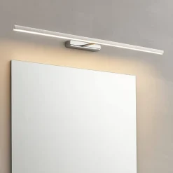 Applique Da Bagno-Linea Light straight applique per specchio bagno cromo 82cm led ip40
