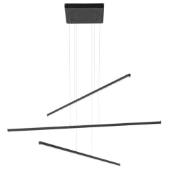Lampadari Moderni-Linea Light straight lampadario moderno led 2700k nero