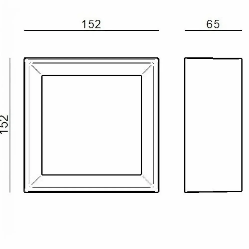 Plafoniere Moderne-Linea Light tara mini plafoniera bianca led 3000k quadrata