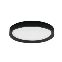 Plafoniere Moderne-Linea Light tara plafoniera led 3000k nera 50cm ip40