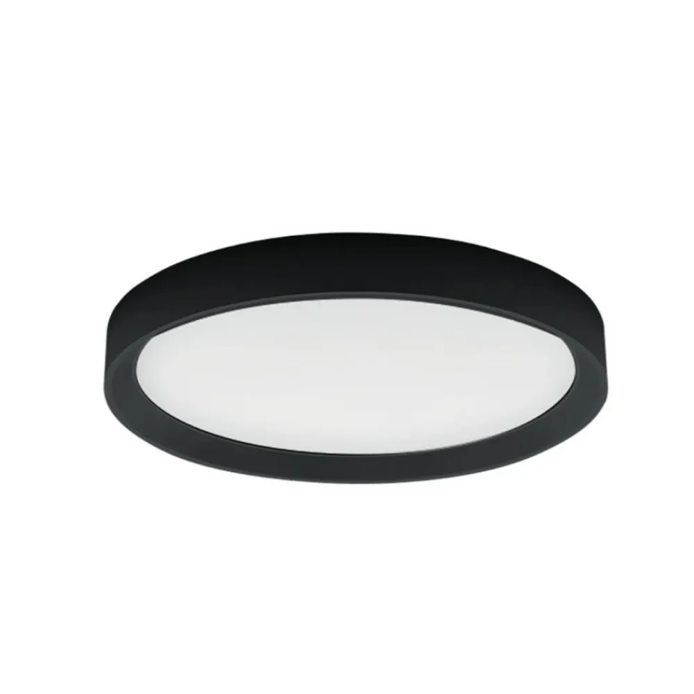 Plafoniere Moderne-Linea Light tara plafoniera led 3000k nera 50cm ip40