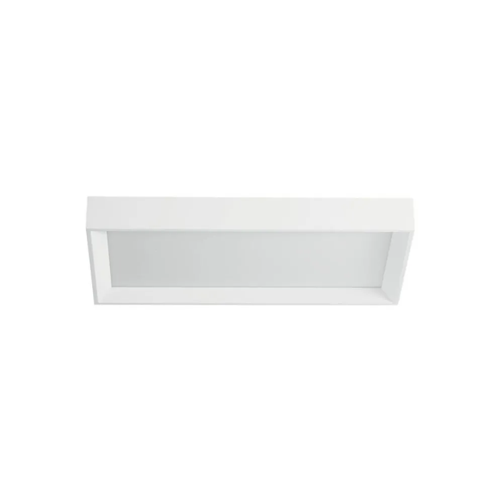 Plafoniere Moderne-Linea Light tara plafoniera led 3000k rettangolare bianca