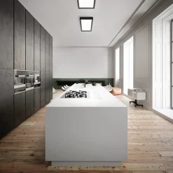 Plafoniere Moderne-Linea Light tara plafoniera led 3000k nera 74cm