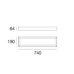 Plafoniere Moderne-Linea Light tara plafoniera led 3000k nera 74cm