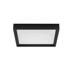 Plafoniere Moderne-Linea Light tara plafoniera quadrata nera led 3000k