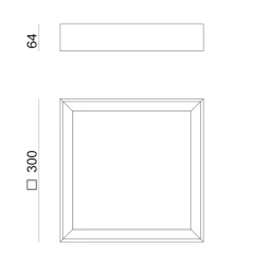 Plafoniere Moderne-Linea Light tara q plafoniera led 21w 3000k quadrata bianca