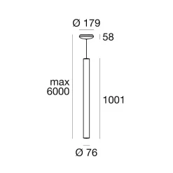 Lampade A Sospensione-Linea Light tu-v lampada a sospensione h100 cm led 3000k