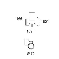 Faretti Da Esterno-Linea Light vision faretto orientabile ip65 da esterno