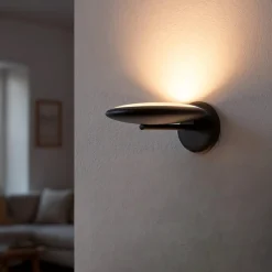 Applique Da Parete-Linea Light vivaldi applique led 3000k nera moderna