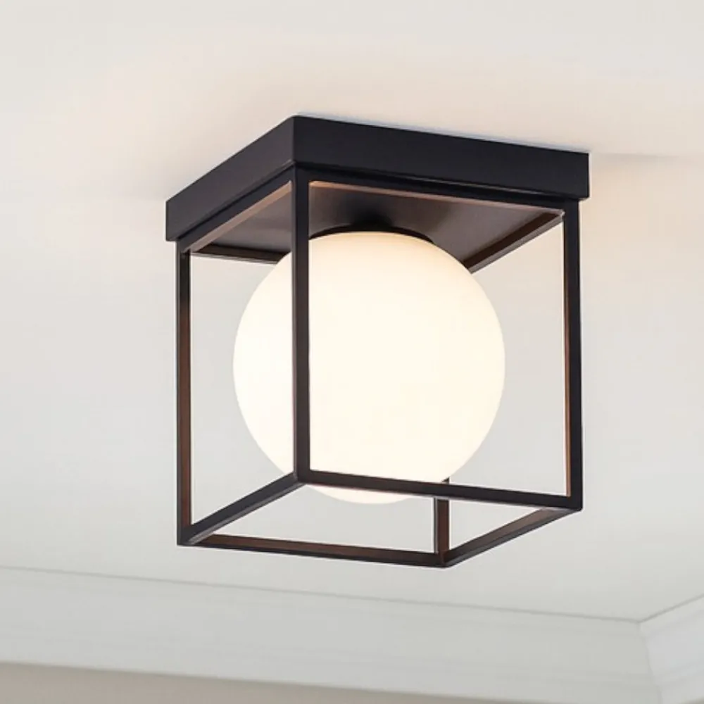 Plafoniere Moderne-Ideal Lux Lingotto pl1 plafoniera nero