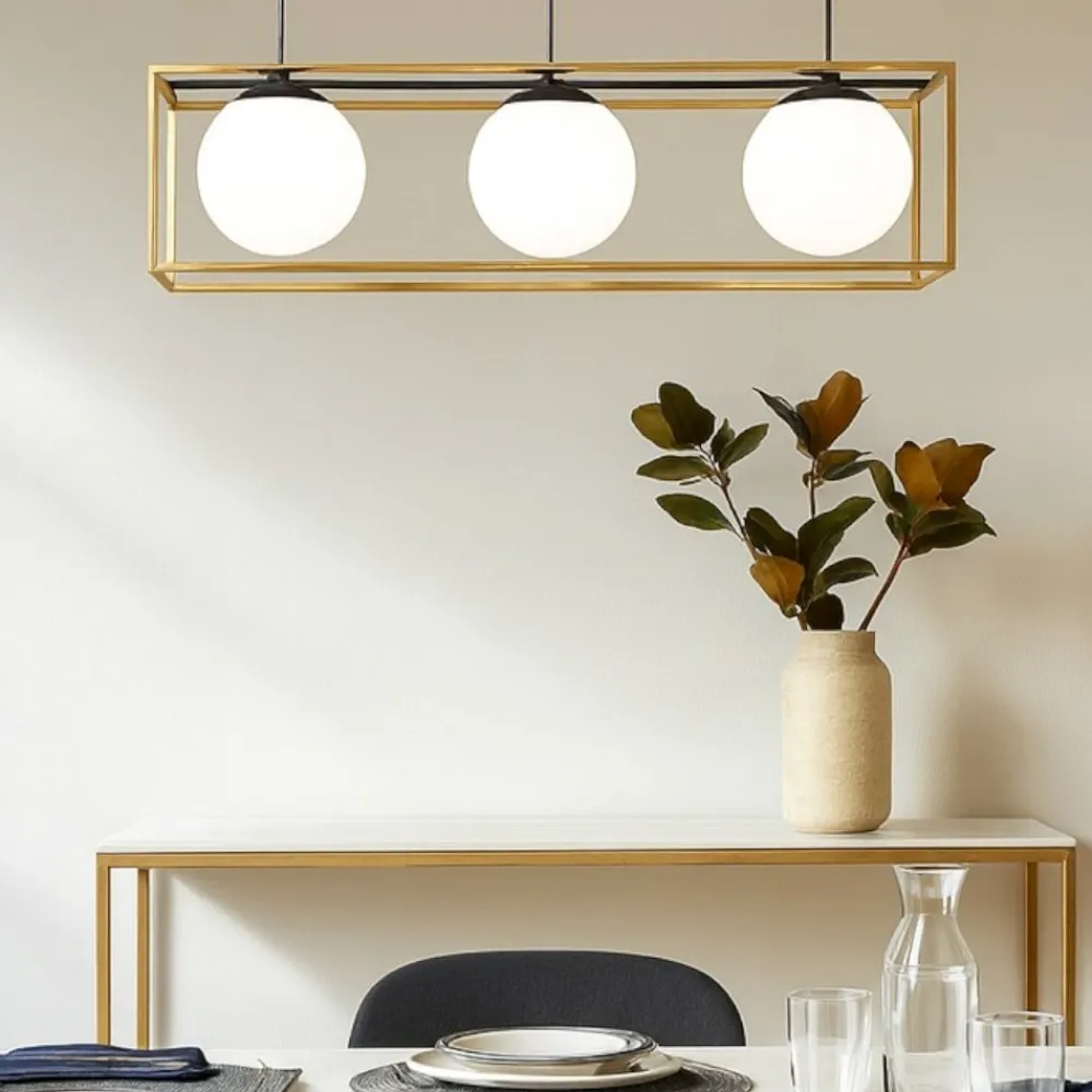 Lampadari Moderni-Ideal Lux Lingotto sp3 lampadario particolare per soggiorno oro ottone nero