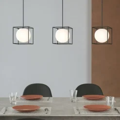 Lampadari Moderni-Ideal Lux Lingotto sp3 single lampadario per soggiorno nero