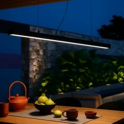 Lampadari Moderni-Linea Light Lira lampadario moderno nero per tavolo led
