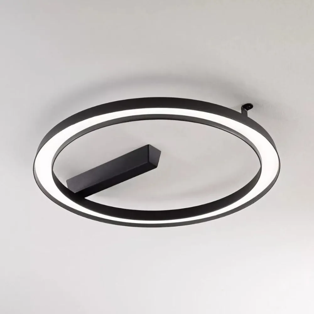 Plafoniere Da Esterno-Linea Light Lira plafoniera per esterno nera ip65 led 3000k