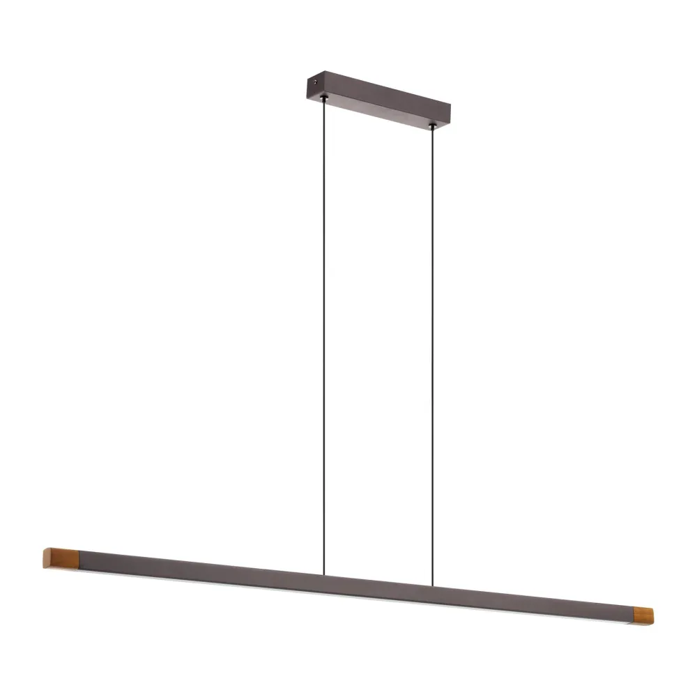 Lampadari Moderni-Eglo Lisciana lampadario moderno legno led per soggiorno